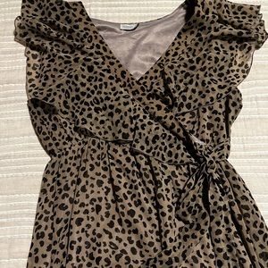 Cheetah wrap dress